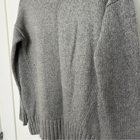 J Crew Sweater Womens Size XS Gray Knit Oversized Crew Neck Stretch Wool Blend - Picture 5 of 15